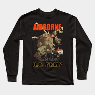 Airborne Poster wo Backgrnd Long Sleeve T-Shirt